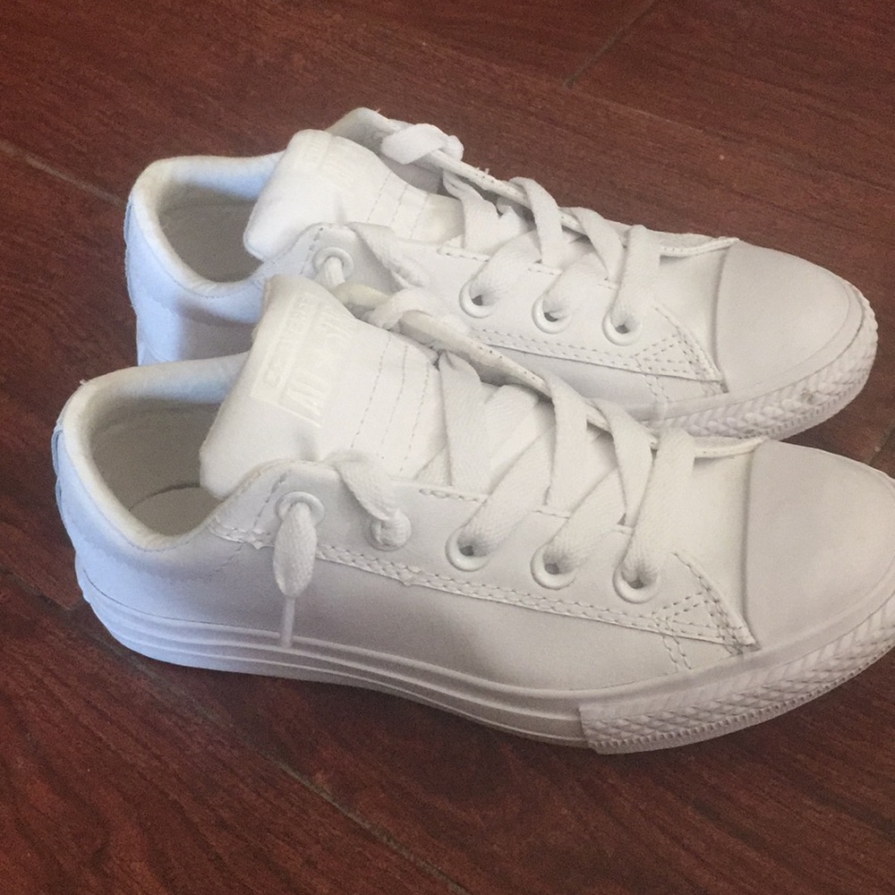 White leather converse!